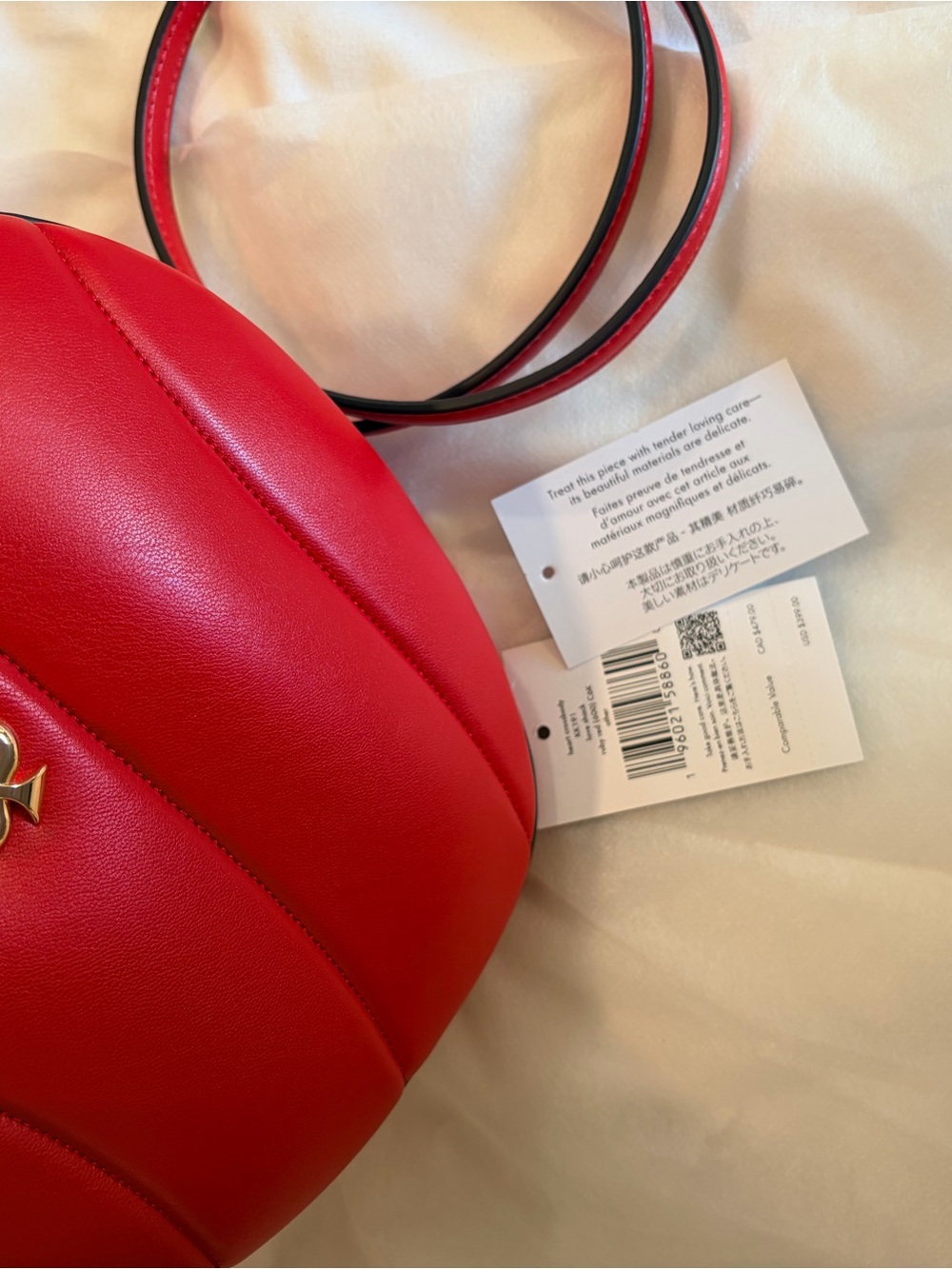 kate spade Red heart shape Crossbody with Gold Accent